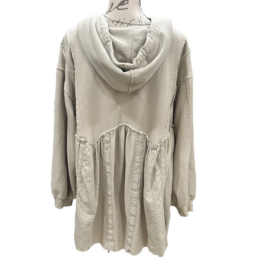 Free People Oversized Sage Green Hoodie Tunic - Picture 8 of 9